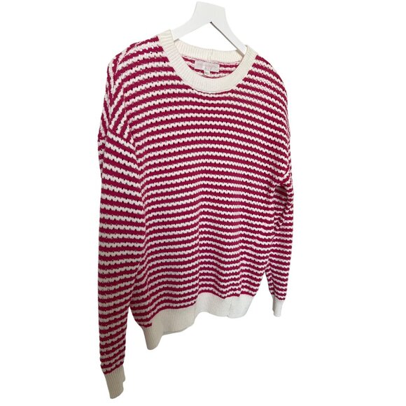 Spiritual Gangster Pink & Ivory Stripe Sweater - Picture 6 of 7